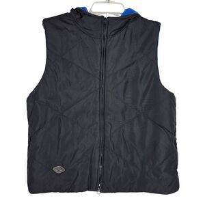 Ralph Lauren Ski 1967 Quilted Puffer Hooded Vest Fleece Lined Black M Tartan Tag